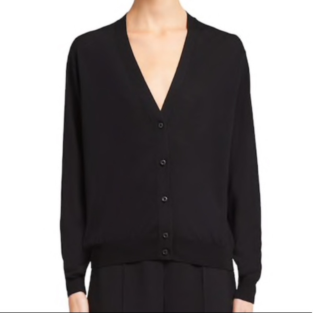 Black Prada Lambswool Cardigan